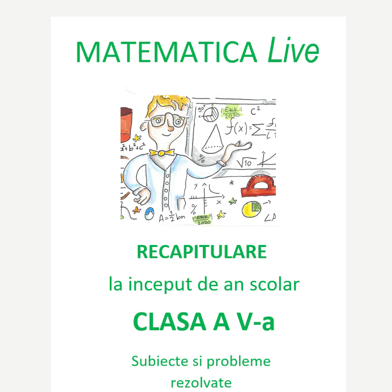 P0230 Matematică Live – Recapitulare inițială pentru clasa a V-a